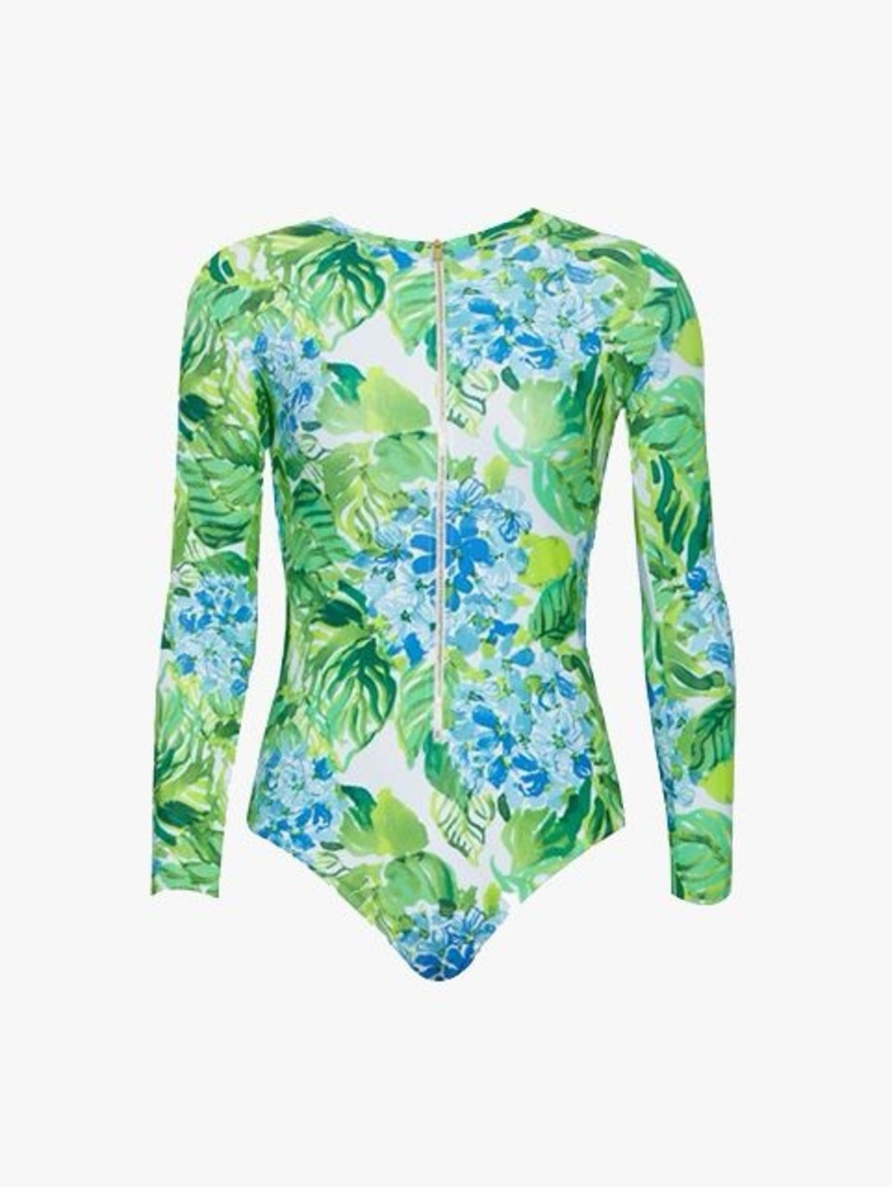 NEW Mott50 Mila Zip Front Long Sleeve One Piece Swimsuit Floral Women's XL